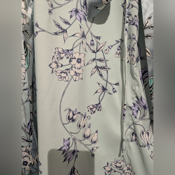 Victoria's Secret Light Aqua Floral Kimono Robe - Picture 7 of 7